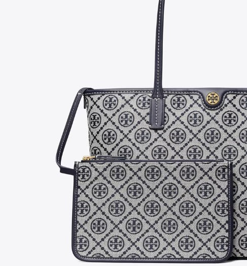 2025秋新作☆Tory Burch ☆スモール Tモノグラム ジップトート