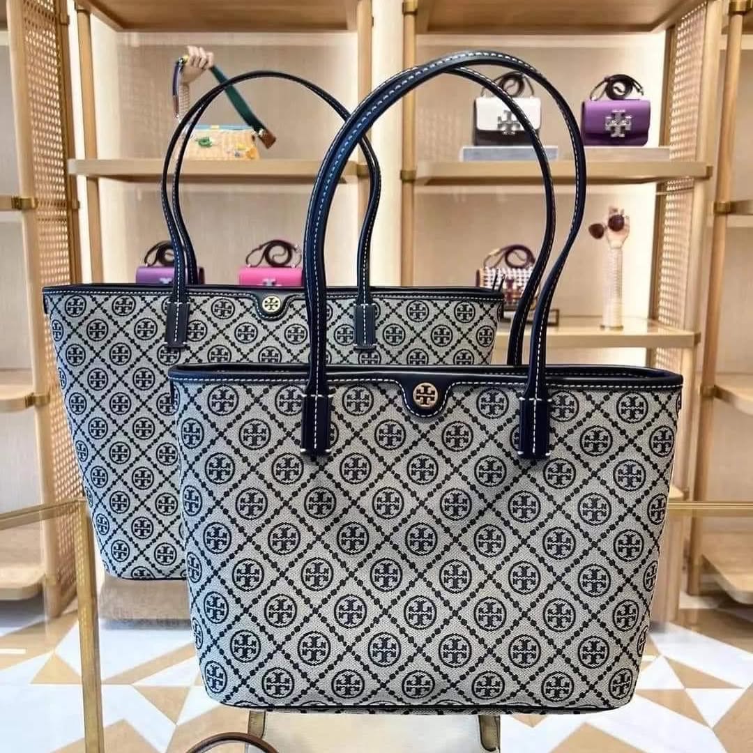 2025秋新作☆Tory Burch ☆スモール Tモノグラム ジップトート