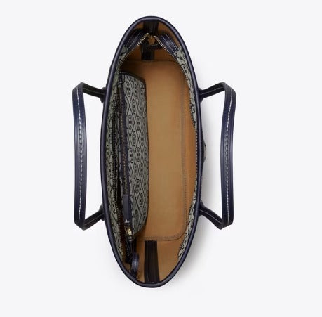 2025秋新作☆Tory Burch ☆スモール Tモノグラム ジップトート