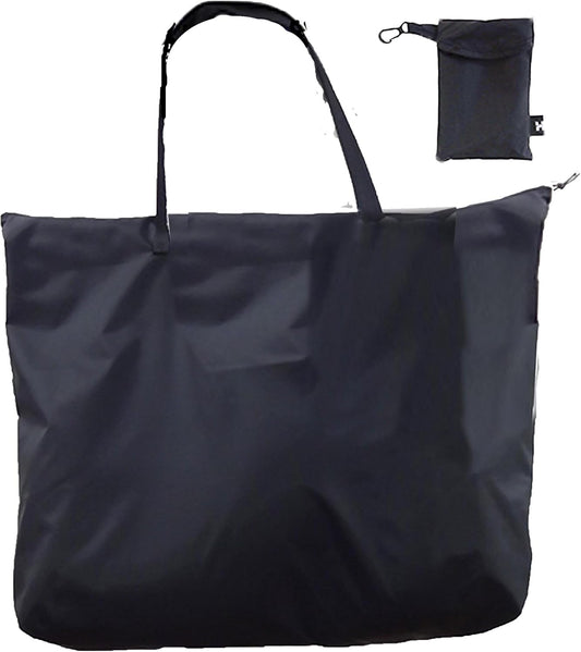 撥水加工 折りたたみ ファスナー トートバッグ (手のひら コンパクト になる 収納袋 付き) S 38×48.5×9.5ｃｍ レギュラー