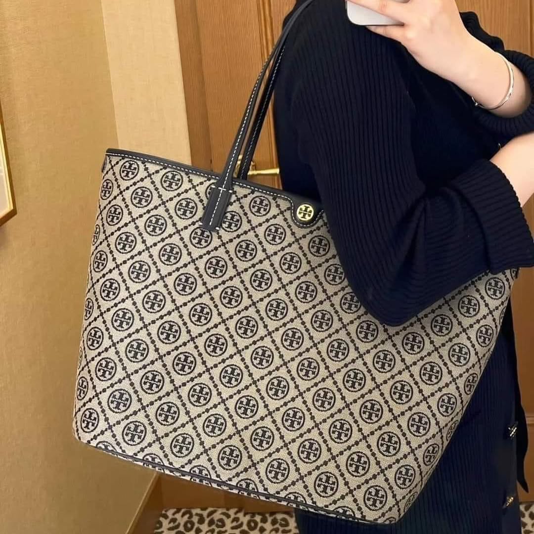 2025秋新作☆Tory Burch ☆スモール Tモノグラム ジップトート
