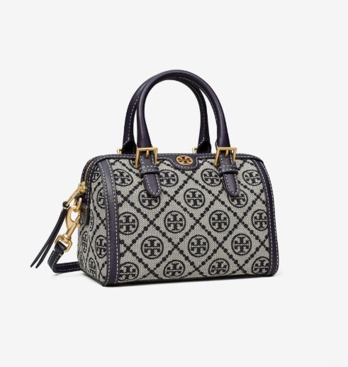 【再入荷】トリーバーチ大人気 Tモノグラムミニ バレルバッグ